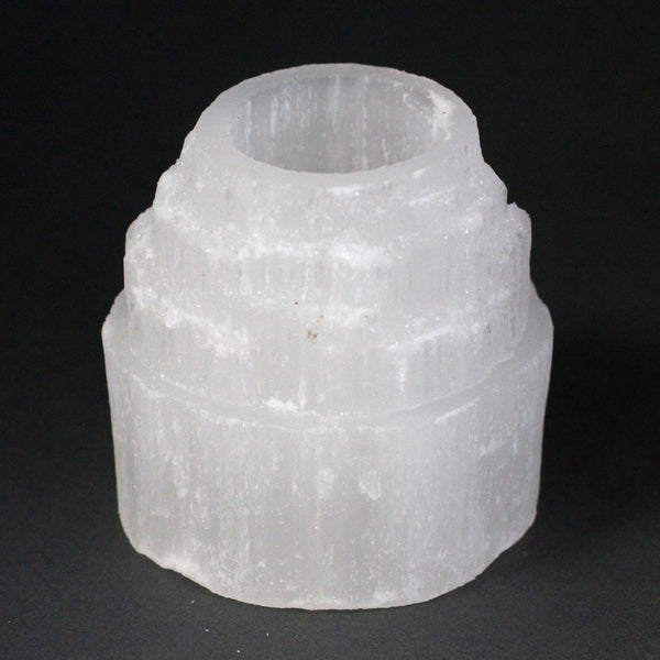 Selenite Mountain Top Tea Light Holder