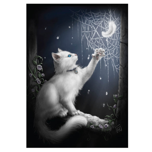 Snow Kitten Christmas Greeting Card