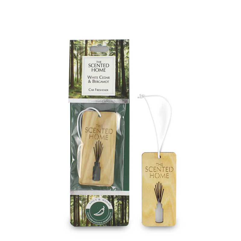 The Scented Home White Cedar and Bergamot Car Freshener