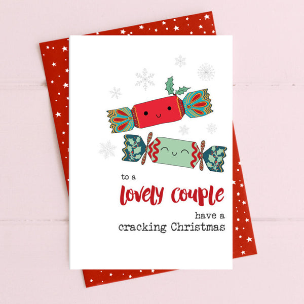 To a Lovely Couple Cracking Christmas Greeting Card