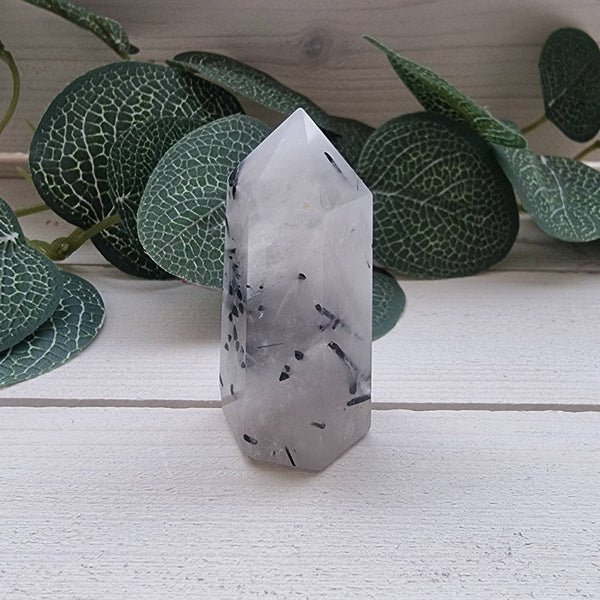 Tourmalinated Quartz Point