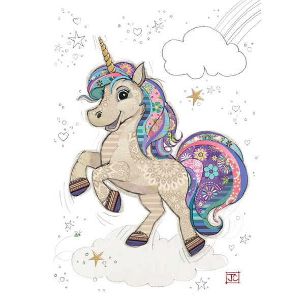 Bug Art Una Unicorn Greetings Card