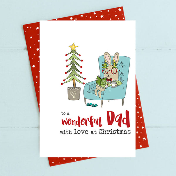 Wonderful Dad Love At Christmas Greeting Card