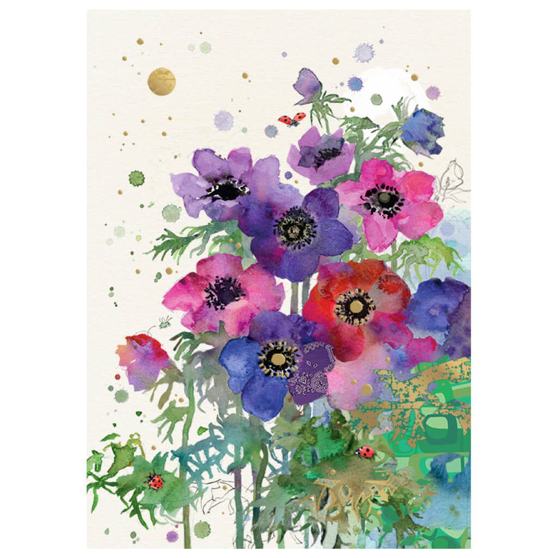 Bug Art Anemones Greetings Card