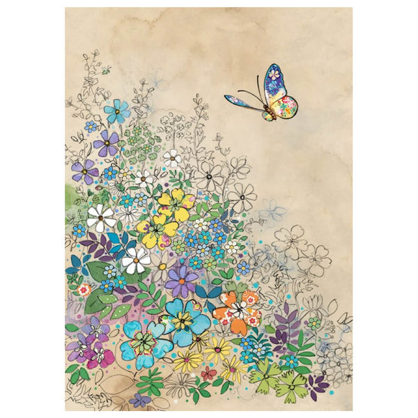 Bug Art Garden Butterfly Greetings Card