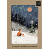 Bug Art Snow Fox Christmas Card